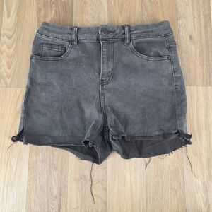 Banjara Charcoal Gray Denim Cutoff Shorts Distressed Raw Hem Women's Size 11/29